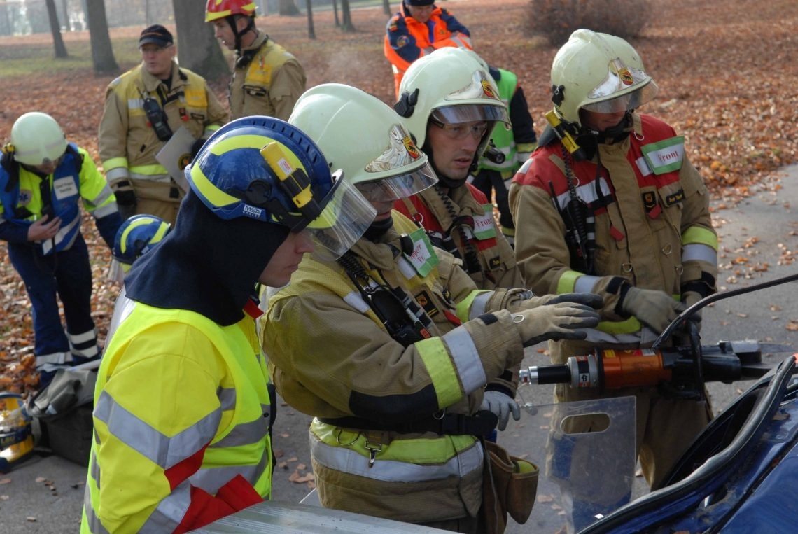 Sanitäter mit der Feuerwehr im Einsatz.