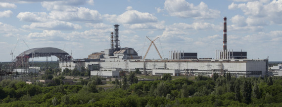 Panorama vom KKW Tschernobyl in der Ukraine 